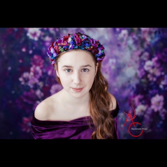 Flower headband, props, wedding, photography props - Picture 1 of 3